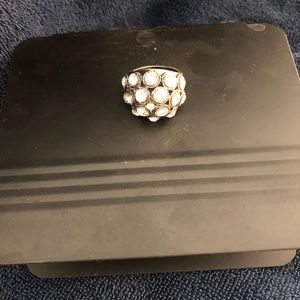 Premier jewelry silver ring with large stones. Size 9